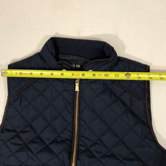 Active USA Navy Quilted Vest women size Small New - Picture 5 of 12